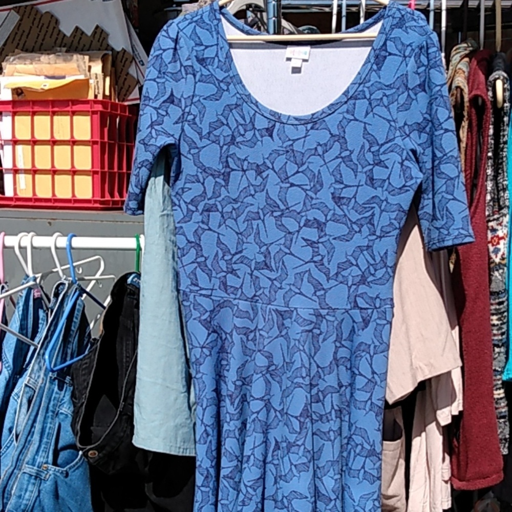 Lularoe dress with birds, XL